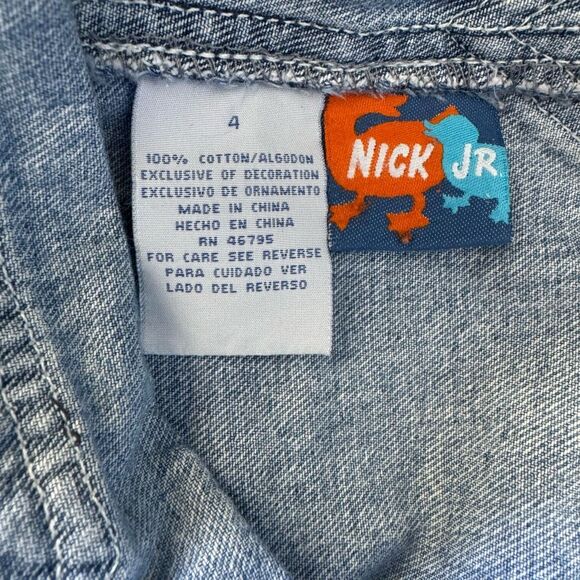 Dora The Explorer Vintage Nick Jr. Denim Embroidered Overalls Girls 4 - Picture 5 of 6